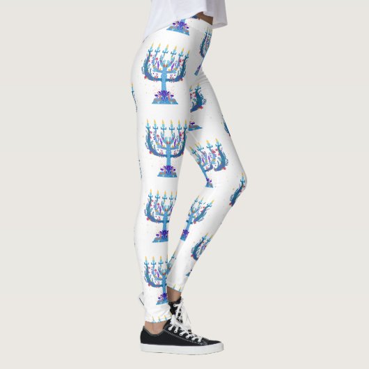 Blumenorah hanukkah leggings (Rechts)