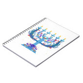 Blumenorah hanukkah notizblock (Linke Seite)