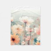Blumenorange Blume Design 312 Fleecedecke (Vorderseite)