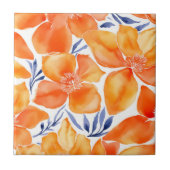 Blumenorange Fliese (Vorderseite)