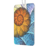 Blumenorange Gelb Blau Abstrakte Kunst Autolufterfrischer (Links)