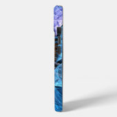 Blumenorange Gelb Blau Abstrakte Kunst Case-Mate iPhone Hülle (Rückseite / Links)