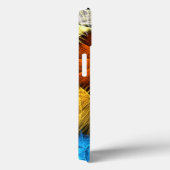 Blumenorange Gelb Blau Abstrakte Kunst Case-Mate iPhone Hülle (Rückseite / Rechts)
