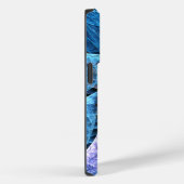 Blumenorange Gelb Blau Abstrakte Kunst Case-Mate iPhone Hülle (Rückseite / Rechts)