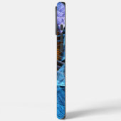Blumenorange Gelb Blau Abstrakte Kunst Case-Mate iPhone Hülle (Rückseite / Links)