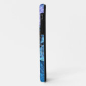 Blumenorange Gelb Blau Abstrakte Kunst Case-Mate iPhone Hülle (Hinten/Links)