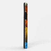 Blumenorange Gelb Blau Abstrakte Kunst Case-Mate iPhone Hülle (Hinten/Rechts)