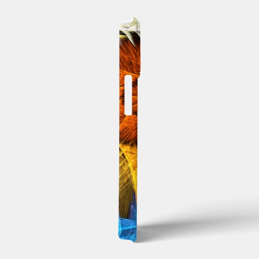Blumenorange Gelb Blau Abstrakte Kunst Case-Mate iPhone Hülle (Rückseite / Rechts)