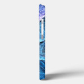 Blumenorange Gelb Blau Abstrakte Kunst Case-Mate iPhone Hülle (Rückseite / Links)
