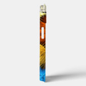 Blumenorange Gelb Blau Abstrakte Kunst Case-Mate iPhone Hülle (Rückseite / Rechts)