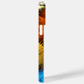 Blumenorange Gelb Blau Abstrakte Kunst Case-Mate iPhone Hülle (Rückseite / Rechts)
