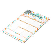 Blumenorange in blau _ Konzeptionsplanung Notizblock (angewinkelt)