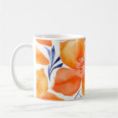 Blumenorange Kaffeetasse (Links)