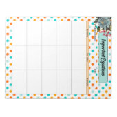 Blumenorange n blau_ Wichtige Gleichungen Notizblock (Vorderseite)