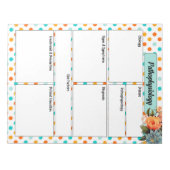 Blumenorange n Blue_ Pathophysiologie Temp Notizblock (Vorderseite)