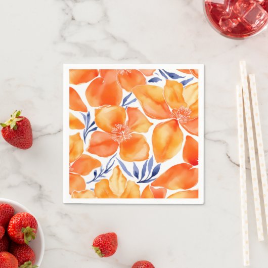 Blumenorange Serviette (Beispiel)