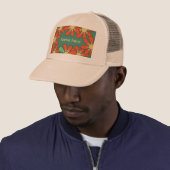 Blumenorange Truckerkappe (Beispiel)