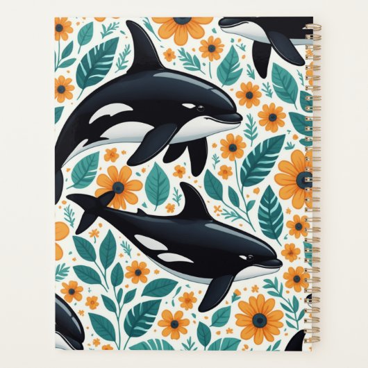 Blumenorca Spiral Foto Notebook Planer (Rückseite)