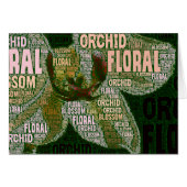 Blumenorchid Blossom Word Cloud (Vorderseite (Horizontal))