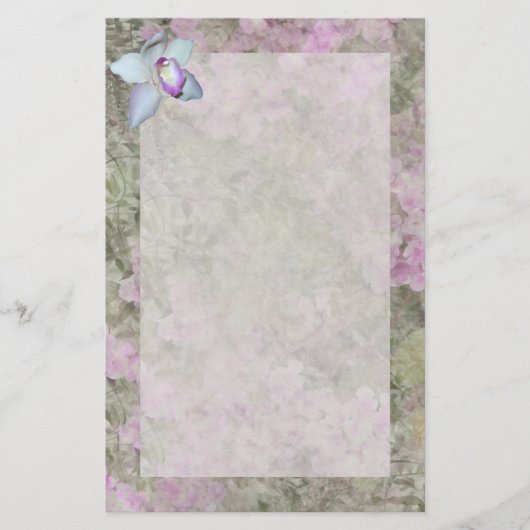 Blumenorchid Briefpapier (Vorderseite)