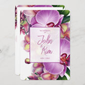 Blumenorchideen Einladung zur Hochzeit (Vorne/Hinten)