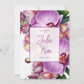 Blumenorchideen Einladung zur Hochzeit (Vorderseite)