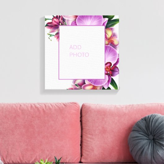 Blumenorchideen fügen fotogearbeitete Leinwand hin (Insitu (Wohnzimmer))