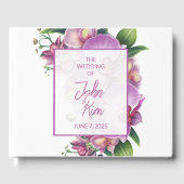 Blumenorchideen Hochzeitbuch Gästebuch (Vorderseite)