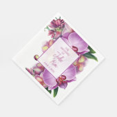 Blumenorchideen Hochzeitspapier Napkin Serviette (Ecke)