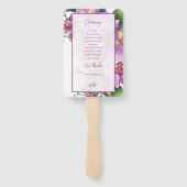 Blumenorchideen Hochzeitsprogramm Set der Fans Fächer (Rückseite)