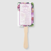 Blumenorchideen Hochzeitsprogramm Set der Fans Fächer (Vorderseite)