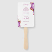 Blumenorchideen Hochzeitsprogramm Set der Fans Fächer (Rückseite)