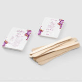 Blumenorchideen Hochzeitsprogramm Set der Fans Fächer (Non-assembled)