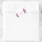 Blumenorchideen Hochzeitsticker Runder Aufkleber (Tasche)