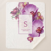 Blumenorchids Wedding Memento Sherpadecke (Vorderseite)