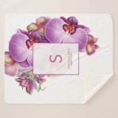 Blumenorchids Wedding Memento Sherpadecke (Vorderseite (Horizontal))