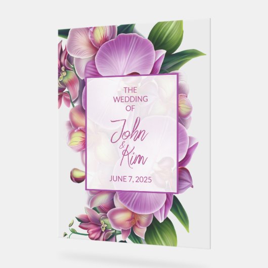 Blumenorchippe Acrylschild (Winkel)