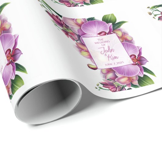 Blumenorchippe Geschenkpapier (Rolleneckpunkt)