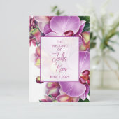 Blumenorchippe RSVP Karte (Stehend Vorderseite)