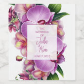 Blumenorchippe Weinetikett (Einzelnes Label)