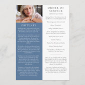 Blumenorden der Beerdigung des Fotos Programm (Rückseite)