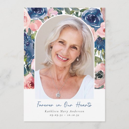 Blumenorden der Beerdigung des Fotos Programm (Vorderseite)