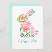 Blumenoster Aquarellkarte Feiertagskarte (Vorne/Hinten)