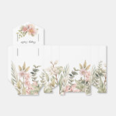 Blumenosterdesign in weichem Grün und Rosa Geschenkschachtel (Ungefaltet)