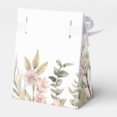 Blumenosterdesign in weichem Grün und Rosa Geschenkschachtel (Rückseite)