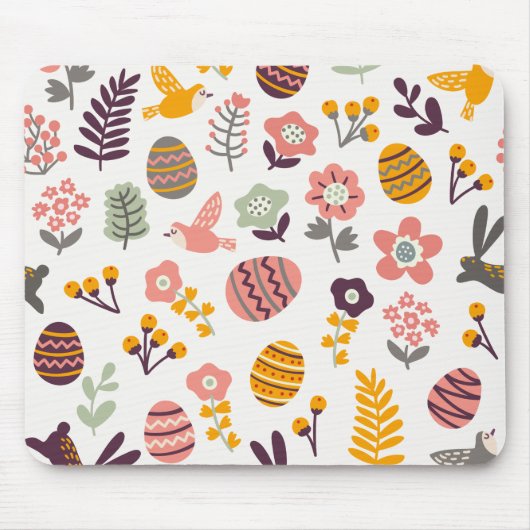 Blumenostern-Frühlings-Muster | Mousepad (Vorne)