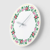 Blumenoval Große Wanduhr (Winkel)