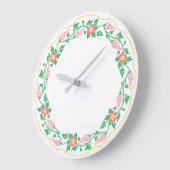 Blumenoval Große Wanduhr (Winkel)