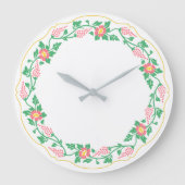 Blumenoval Große Wanduhr (Vorderseite)