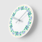 Blumenoval Runde Wanduhr (Winkel)